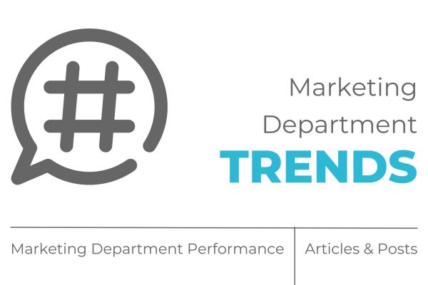 Marketing department trends - with a hashtag symbol - marketing department performance - an article and post by MOCK, the agency