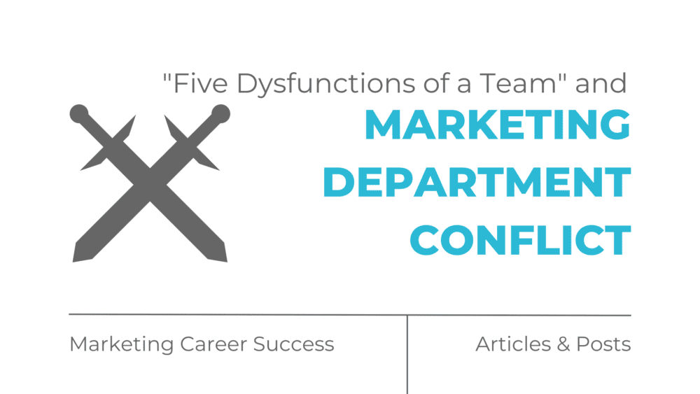 Five Dysfunctions of a Team and Marketing Department Conflict