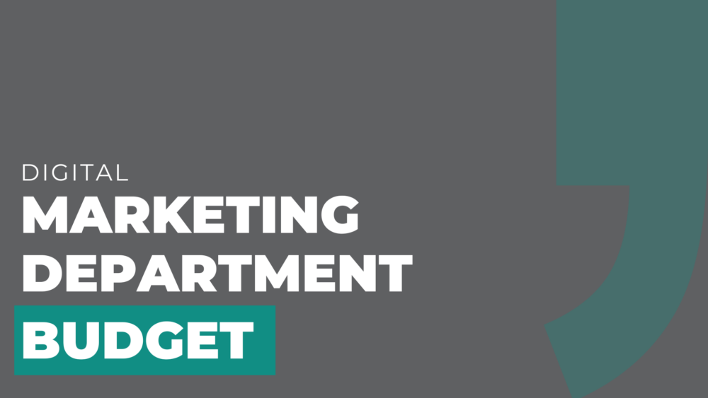 Marketing Department Budget