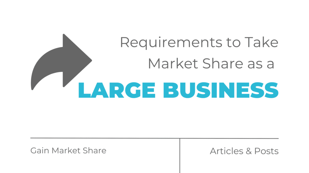 Requirements to take market share as a large business