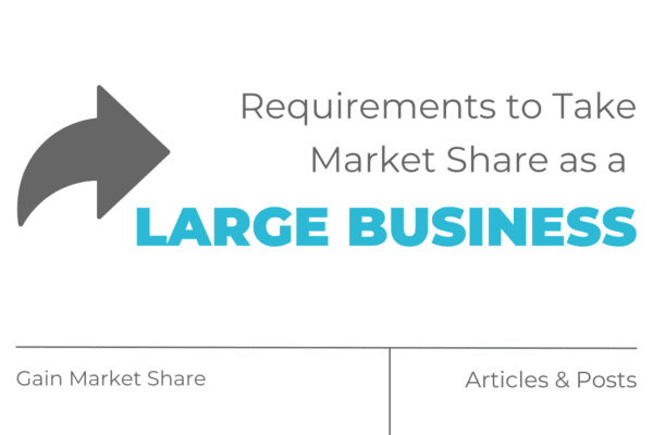 Requirements to take market share as a large business