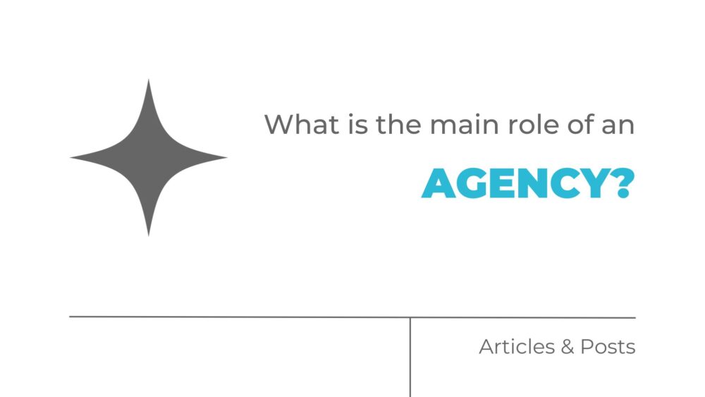 What is the main role of an agency?