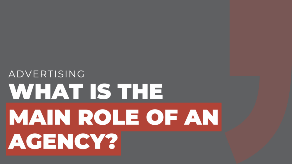 What is the main role of an agency