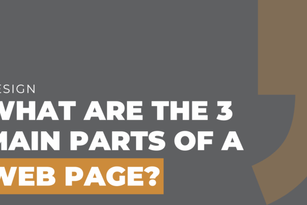 what are the 3 main parts of a web page