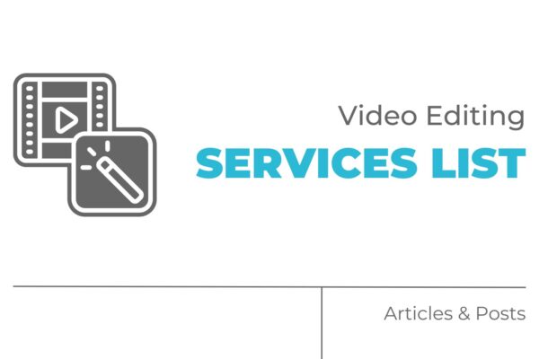 video editing services list