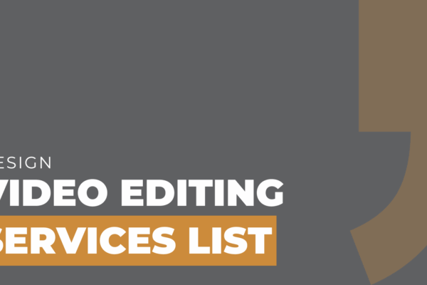 video editing services list