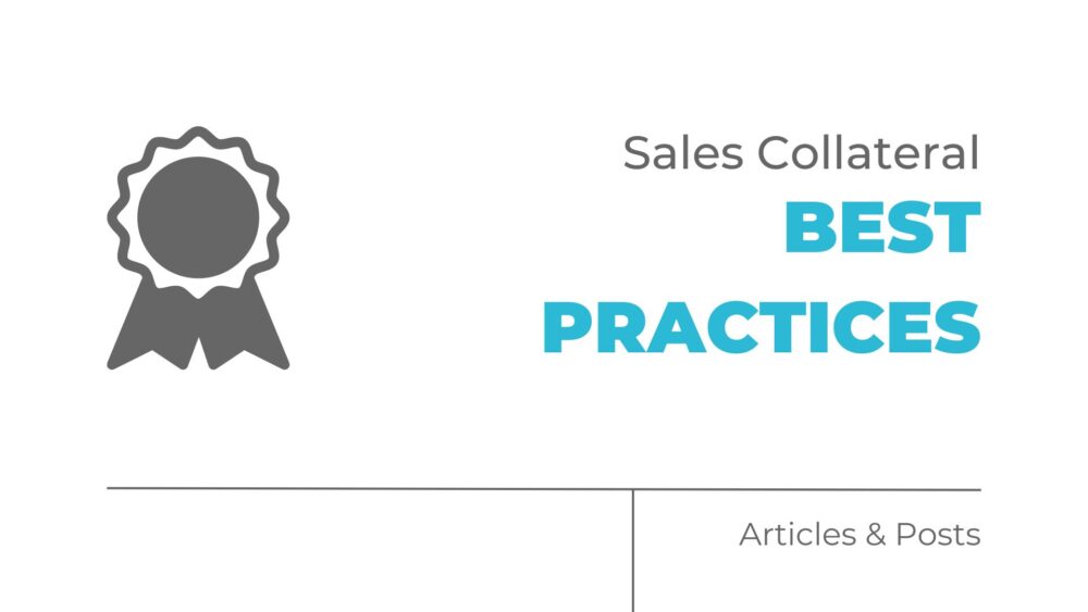 sales collateral best practices