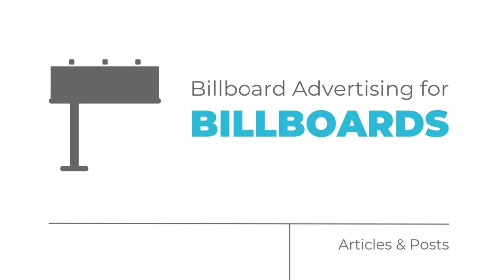 Billboard Advertising for billboards