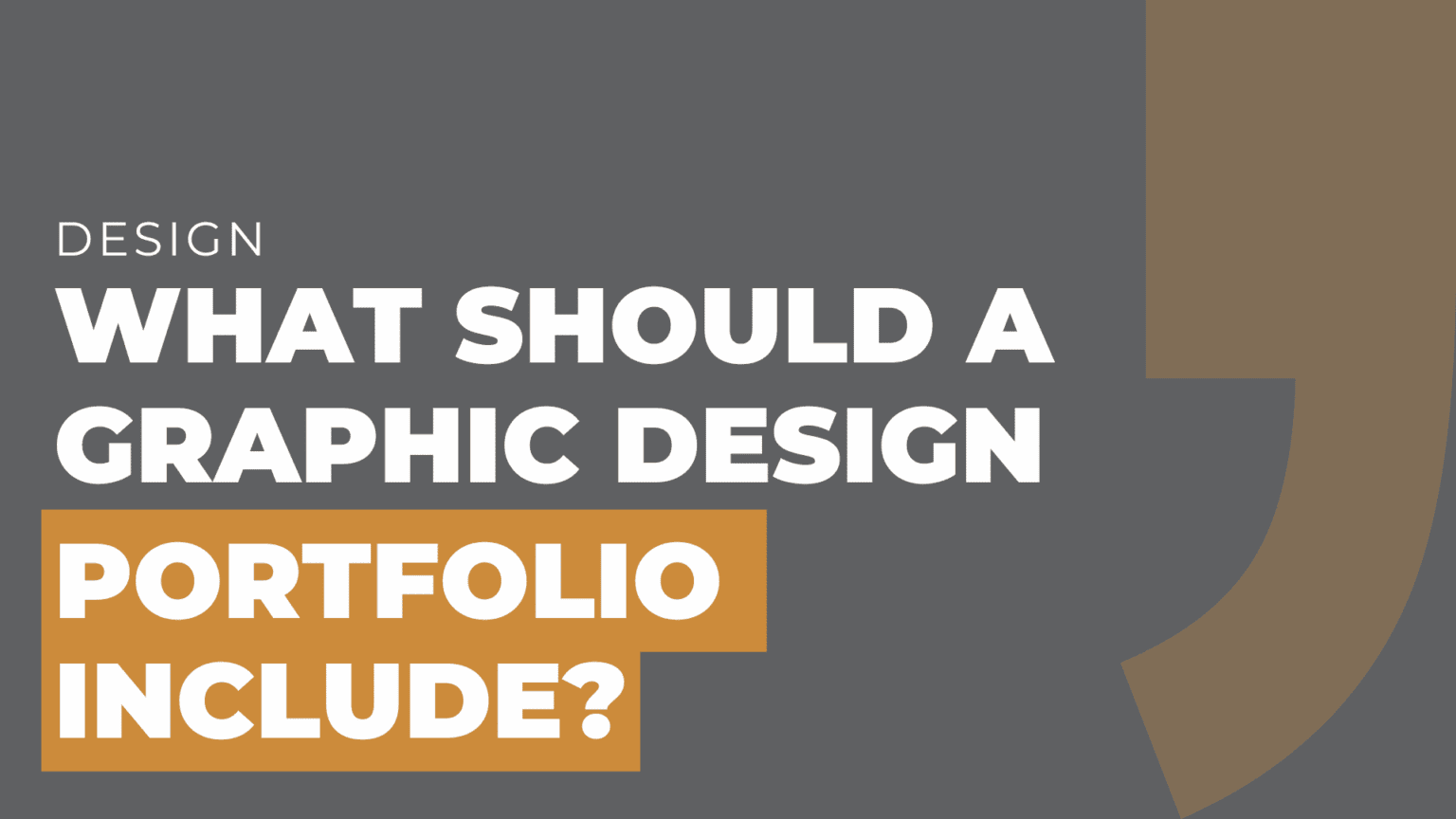 What's Included Design What Should a Graphic Design Portfolio Include? - MOCK, the agency