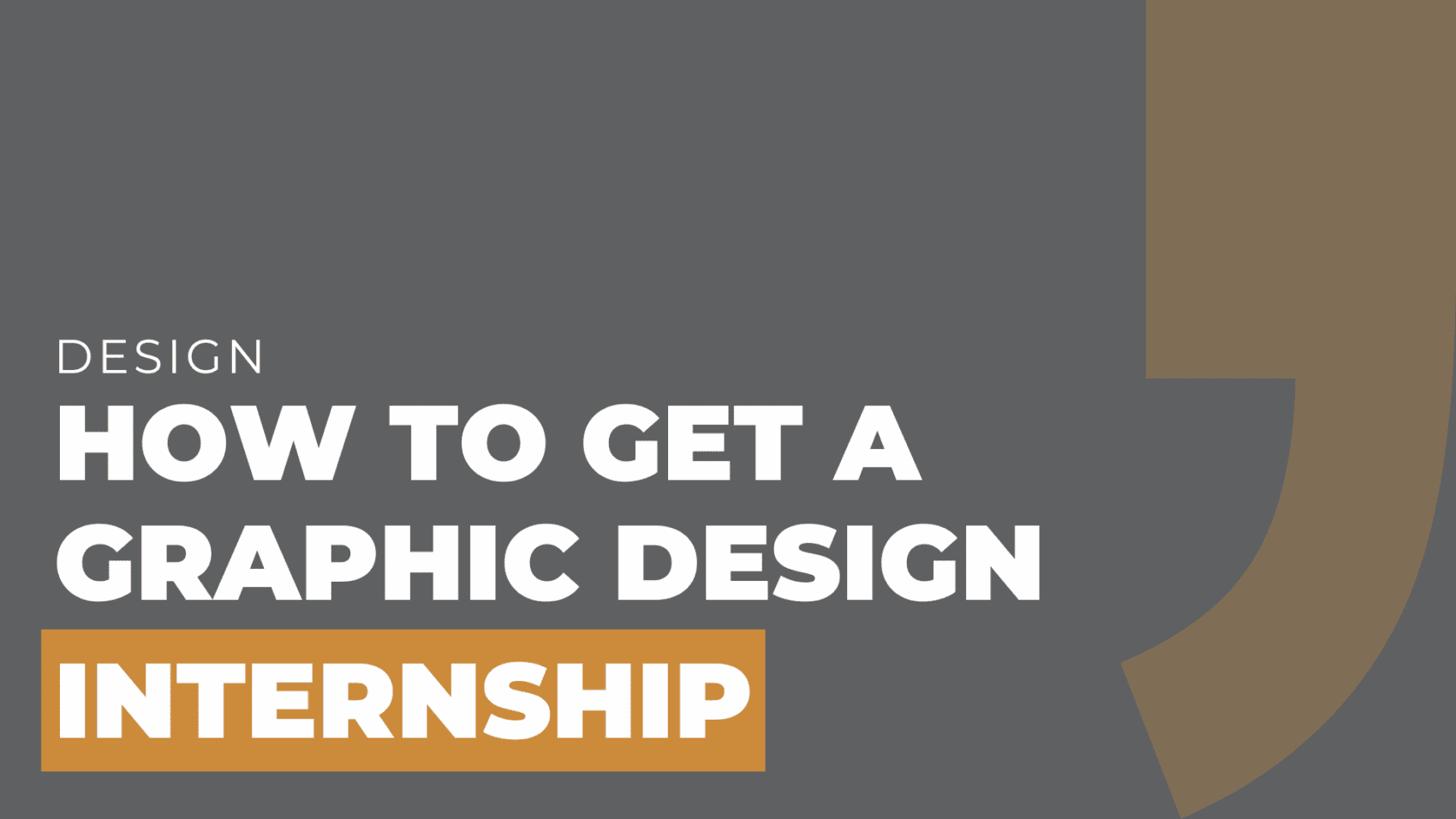 How to Get a Graphic Design Internship