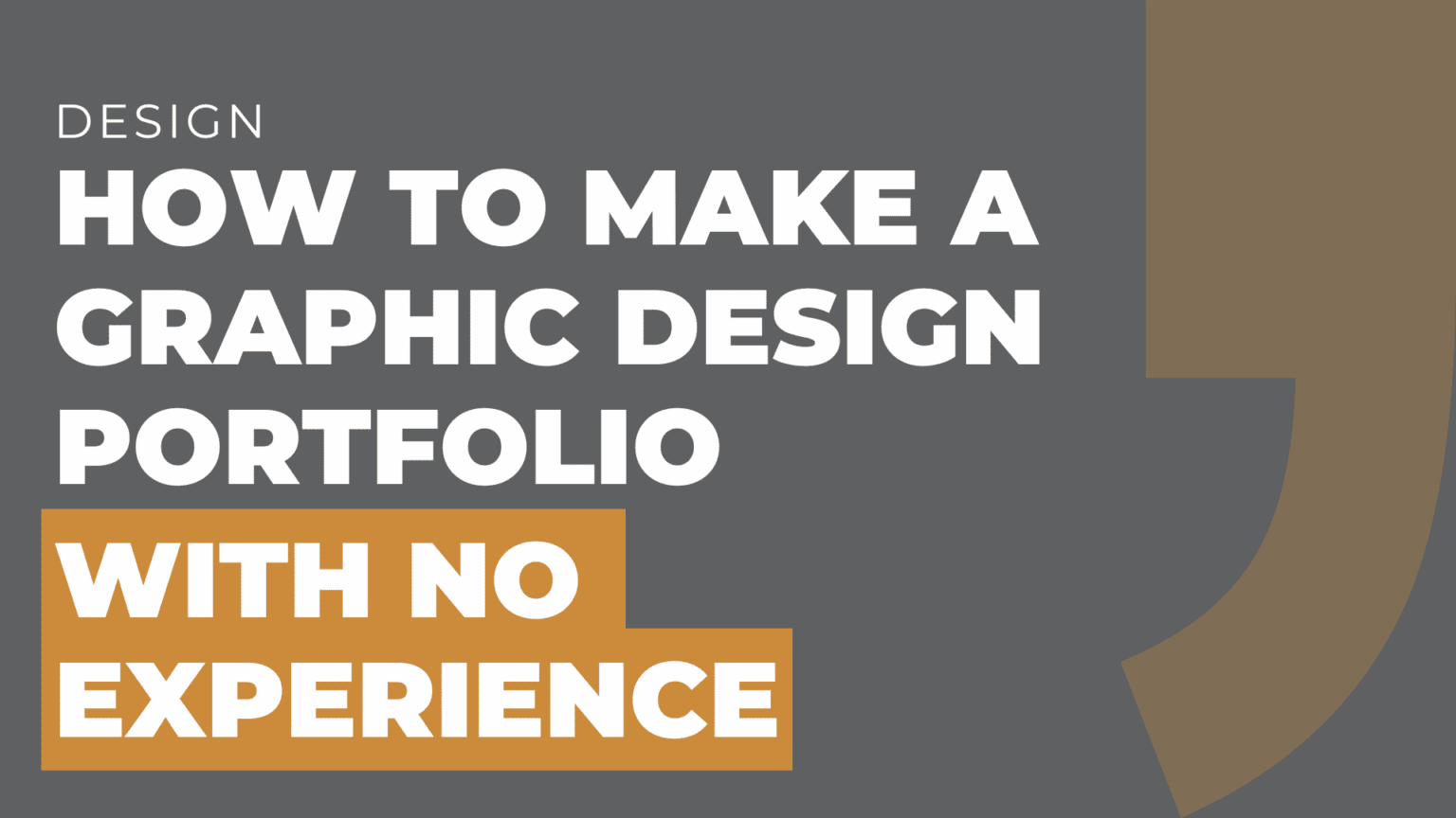 How to Make a Graphic Design Portfolio with No Experience - MOCK, the ...