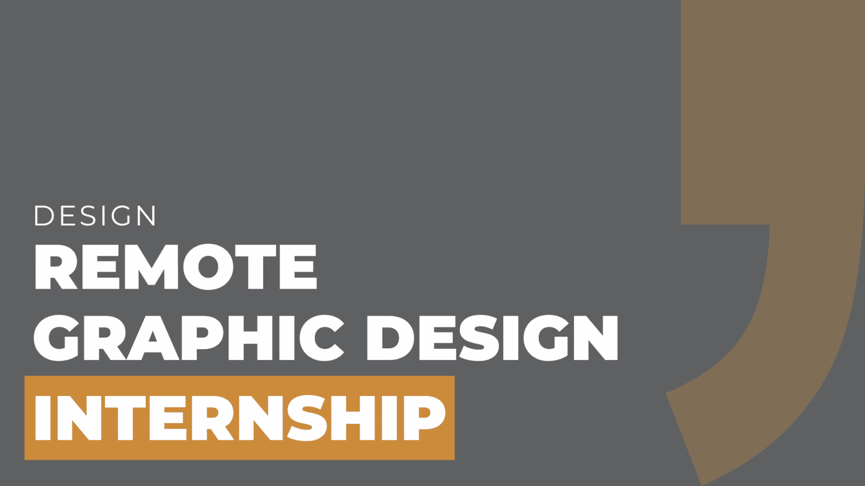 Remote Graphic Design Internship