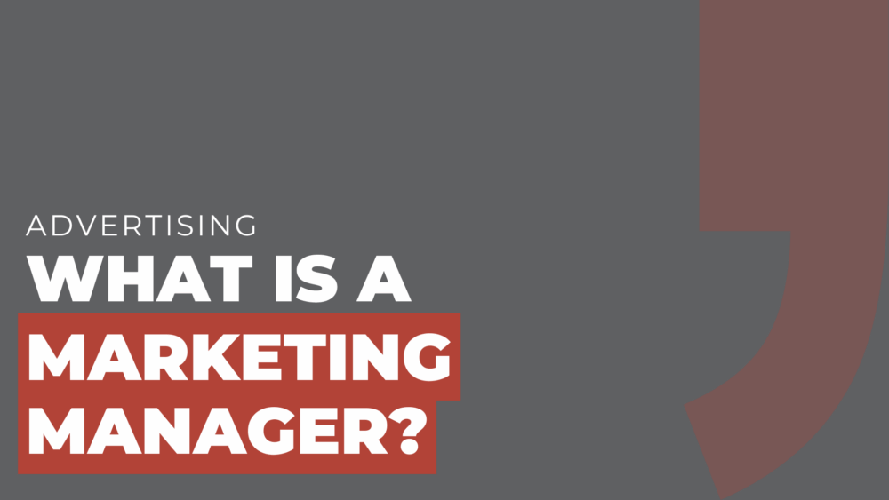 what is a marketing manager