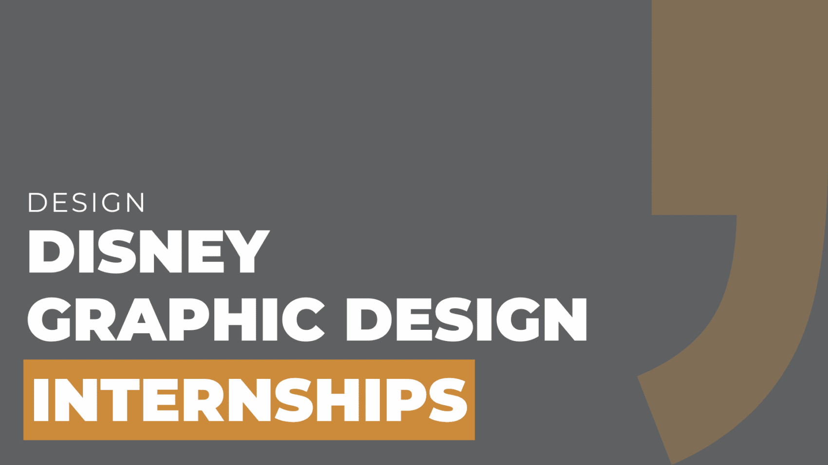 Disney Graphic Design Internships