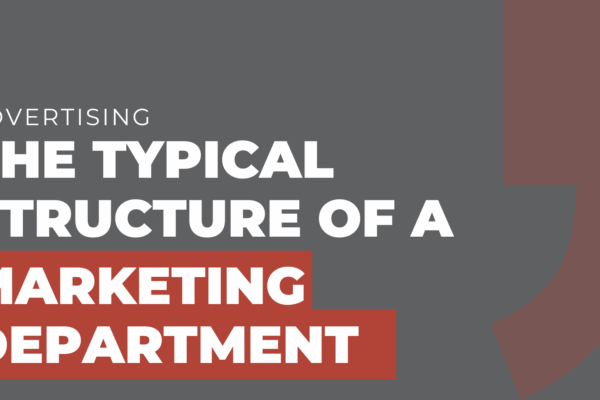 the typical structure of a marketing department