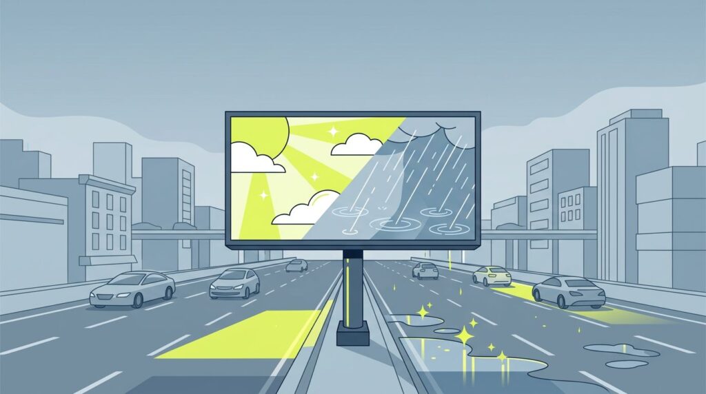 How Digital Billboards Turn Weather Into Outdoor Ads